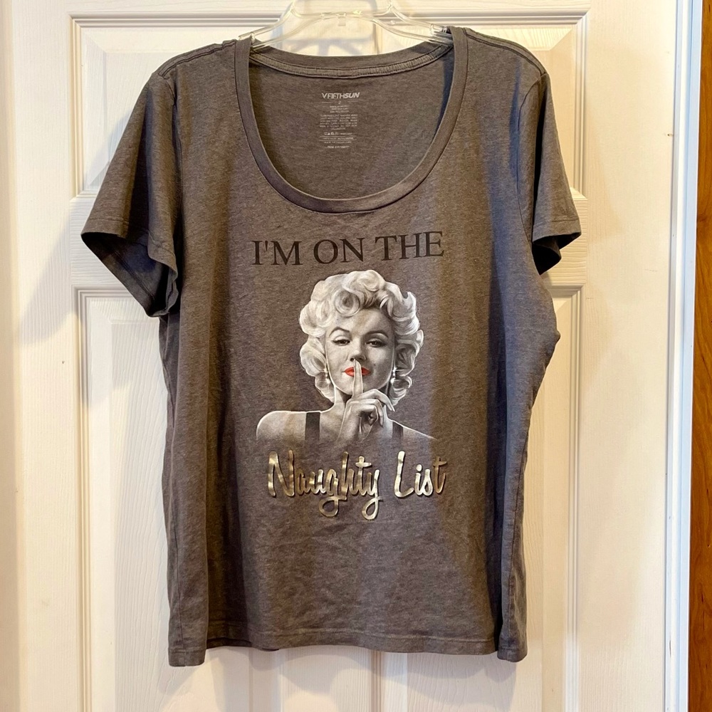 ❣️Marilyn Monroe Naughty List Tee Shirt